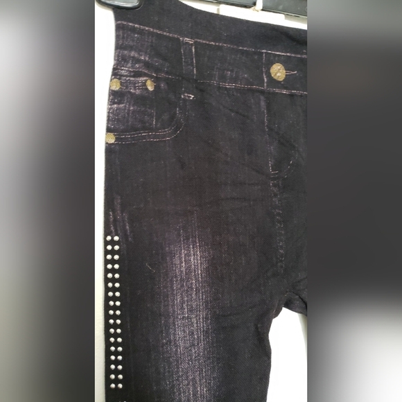 NWOT faux denim leggings Sz small - Picture 4 of 5